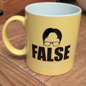 Office Dwight Shrute 20 Oz. Yellow Shirt Mug By Silver Buffalo